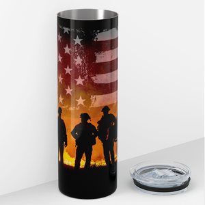 Firefighters Standing 20oz Skinny Tumbler