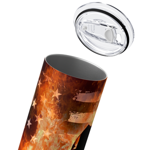 Personalized Firefighter using Hose 20oz Skinny Tumbler