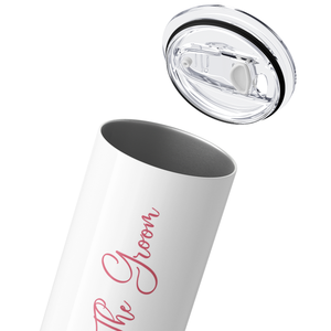 Mother of the Groom on Pink Flowers 20oz Skinny Tumbler