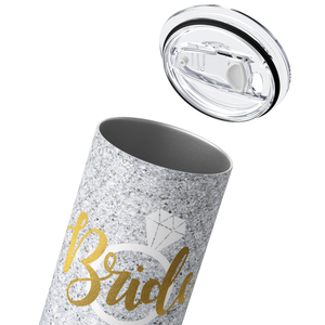 Bride Ring on Silver Glitters 20oz Skinny Tumbler