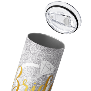 Bride on Silver Glitters 20oz Skinny Tumbler