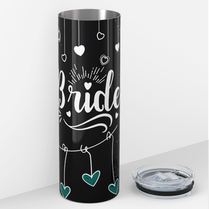 Bride with Heart Garlands 20oz Skinny Tumbler