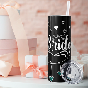 Bride with Heart Garlands 20oz Skinny Tumbler