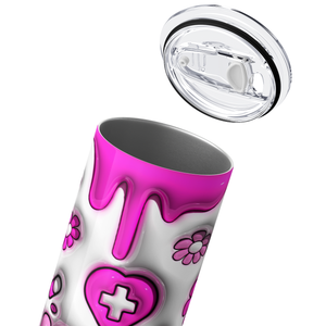 Pink Inflated Nurse 20oz Skinny Tumbler