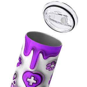 Purple Inflated Nurse 20oz Skinny Tumbler