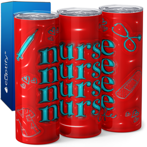 Red Nurse Life 20oz Skinny Tumbler