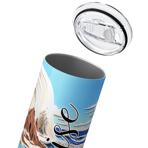 Personalized Beach 3D 20oz Skinny Tumbler