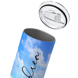 Personalized Beach Iridescent 20oz Skinny Tumbler