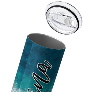 Personalized Beach View 20oz Skinny Tumbler