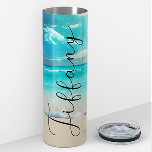 Personalized Dreamy Beach 20oz Skinny Tumbler