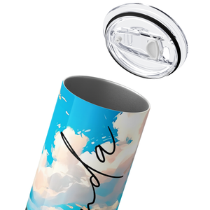 Personalized Summer Beach 20oz Skinny Tumbler