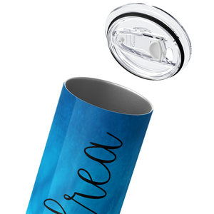 Personalized Top View Beach 20oz Skinny Tumbler