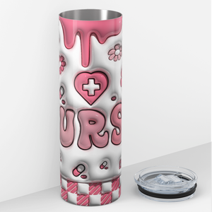 Dripping  Nurse Inflated 20oz Skinny Tumbler