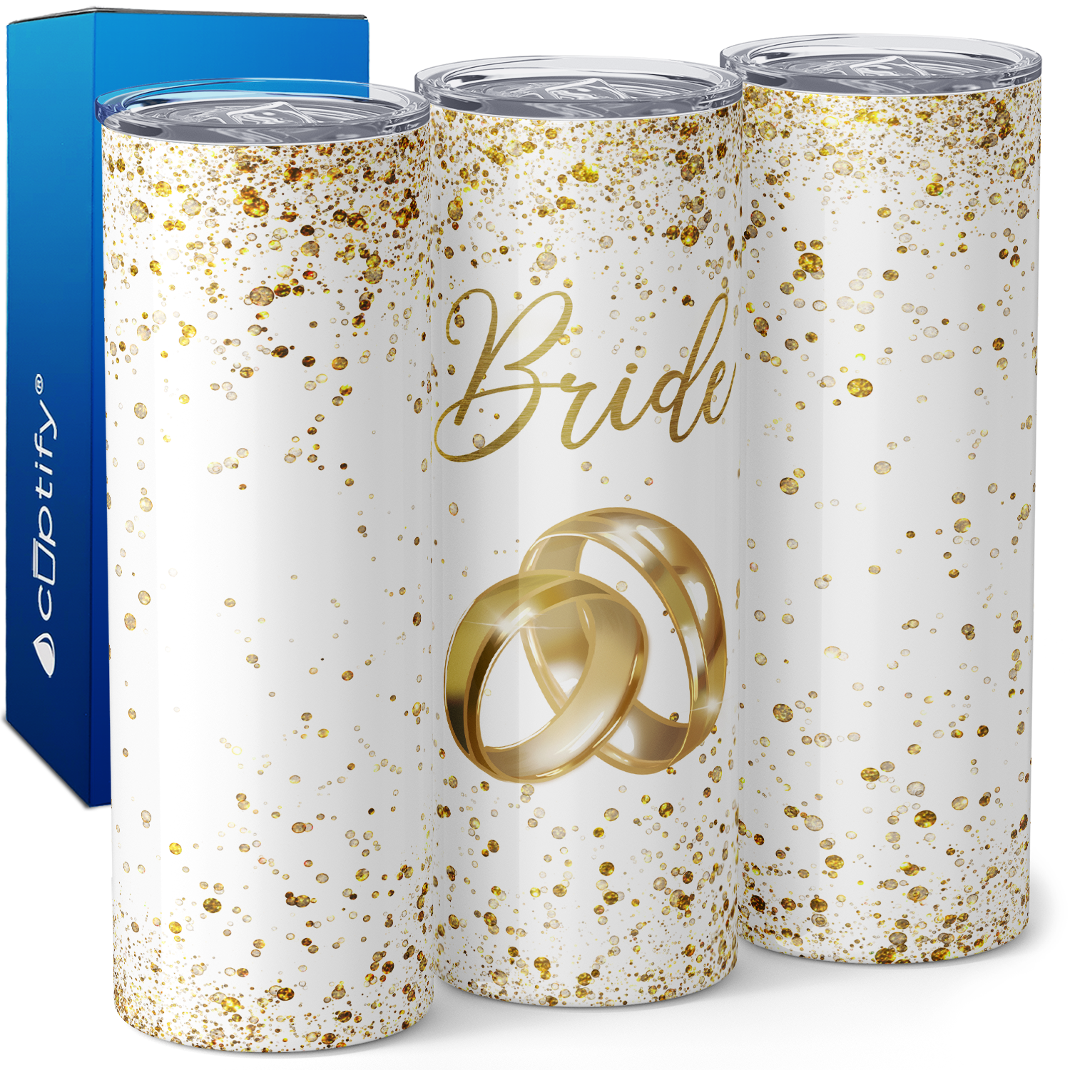 Bride with Gold Ring 20oz Skinny Tumbler