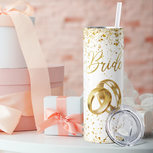 Bride with Gold Ring 20oz Skinny Tumbler