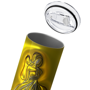 Gold Bride Inflated Balloon 20oz Skinny Tumbler