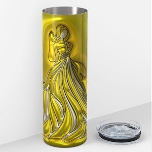 Gold Bride Inflated Balloon 20oz Skinny Tumbler