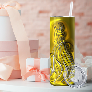 Gold Bride Inflated Balloon 20oz Skinny Tumbler