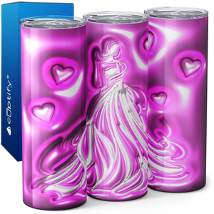 Pink Bride Inflated Balloon 20oz Skinny Tumbler