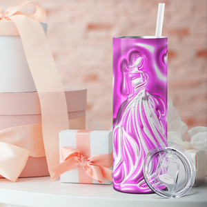 Pink Bride Inflated Balloon 20oz Skinny Tumbler