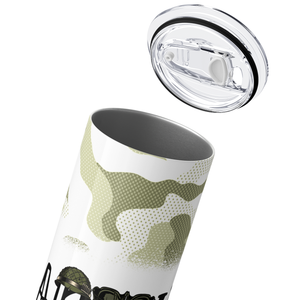 Army Wife American Flag with Boots 20oz Skinny Tumbler