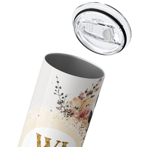 Wife Watercolor Florals 20oz Skinny Tumbler