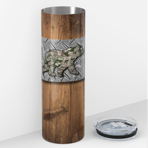 Bear Hunting 20oz Skinny Tumbler