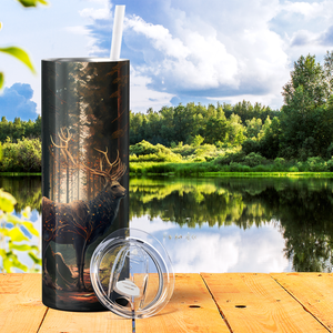 Deer Hunting in the Forest 20oz Skinny Tumbler