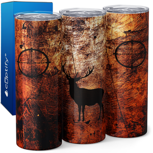 Deer Hunting Orange 20oz Skinny Tumbler