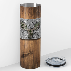 Moose Hunting Tumbler 20oz Skinny Tumbler