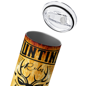 Hunting Rules Camo Required 20oz Skinny Tumbler