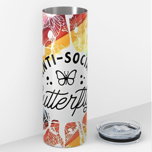 Anti-Social Butterfly 20oz Skinny Tumbler