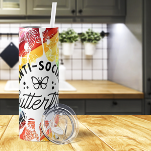 Anti-Social Butterfly 20oz Skinny Tumbler