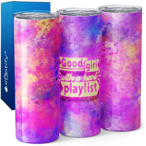 Good Girl with a Hood Playlist 20oz Skinny Tumbler