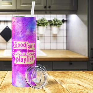 Good Girl with a Hood Playlist 20oz Skinny Tumbler