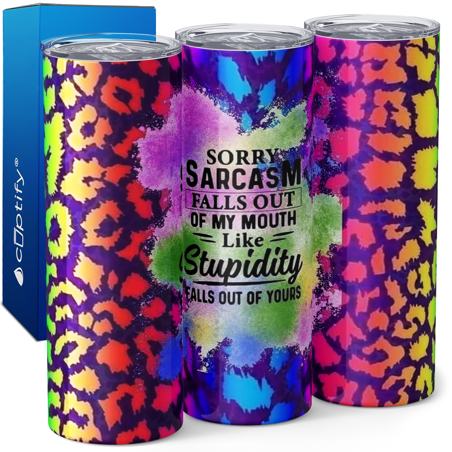 Sorry Sarcasm Falls Out of my Mouth 20oz Skinny Tumbler