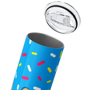 Blue Donut Sprinkles 20oz Skinny Tumbler