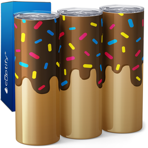 Chocolate Donut Sprinkles 20oz Skinny Tumbler