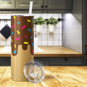 Chocolate Donut Sprinkles 20oz Skinny Tumbler