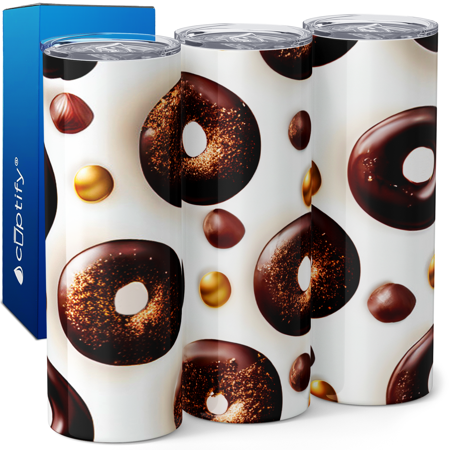 Chocolate Donuts 20oz Skinny Tumbler