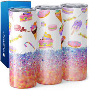 Donut Sweets Glitters 20oz Skinny Tumbler