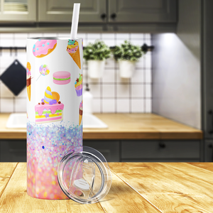 Donut Sweets Glitters 20oz Skinny Tumbler