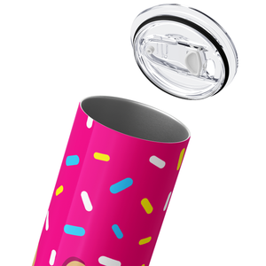 Pink Donut Sprinkles 20oz Skinny Tumbler