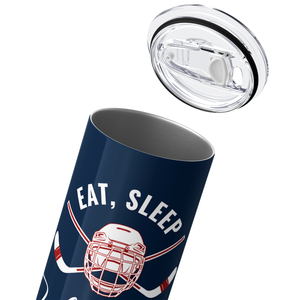 Eat Sleep Hockey Repeat 20oz Skinny Tumbler