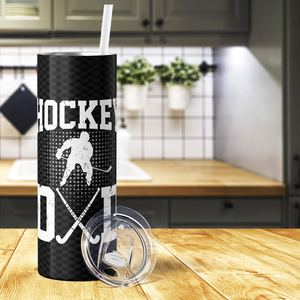 Hockey Dad Blue Line 20oz Skinny Tumbler