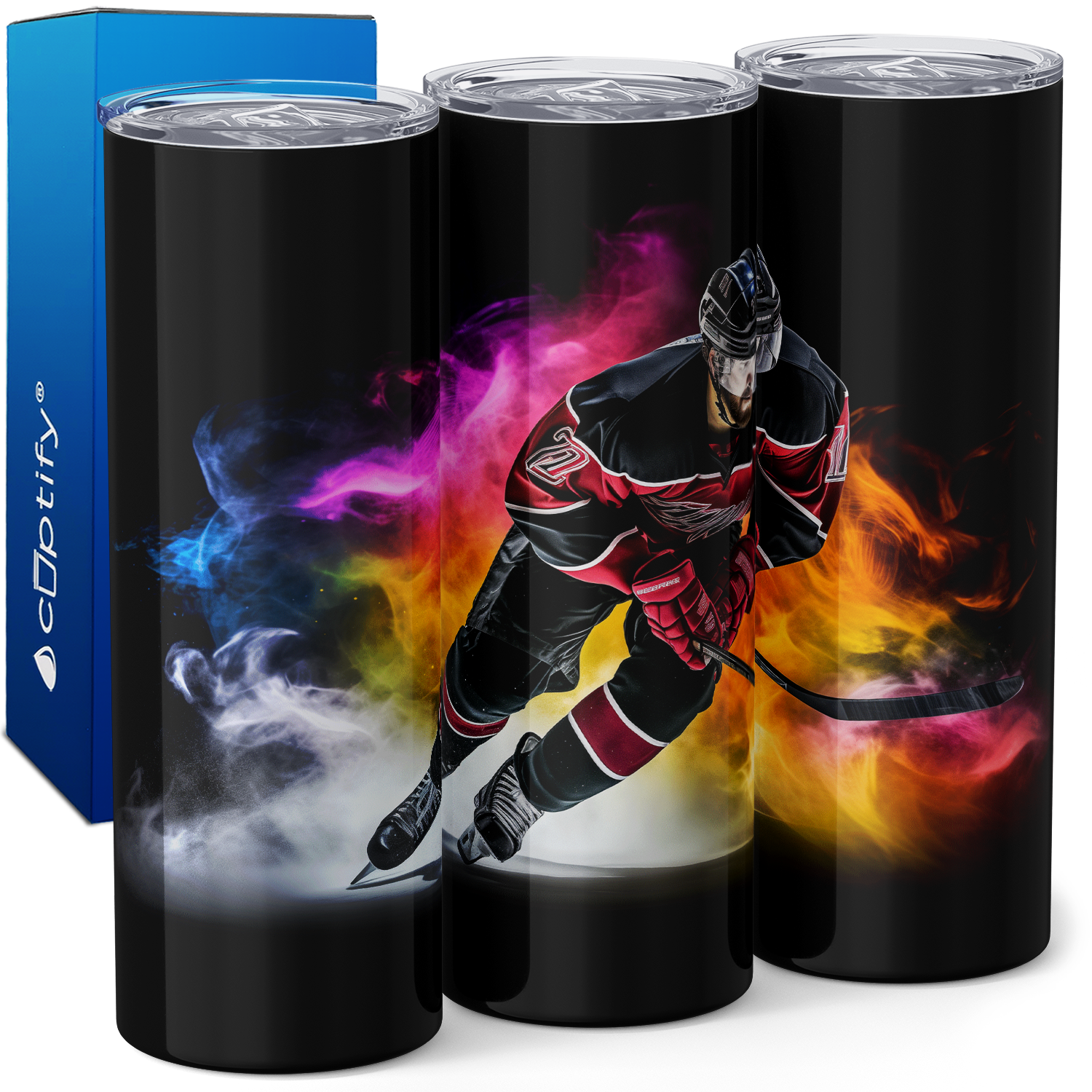 Hockey Player 20oz Skinny Tumbler