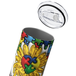 Accept Understand Love Autism Awareness 20oz Skinny Tumbler