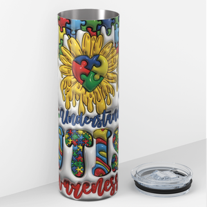 Accept Understand Love Autism Awareness 20oz Skinny Tumbler