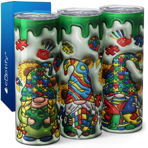 Autism Gnomes 20oz Skinny Tumbler