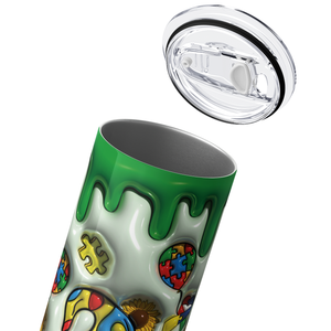 Autism Gnomes 20oz Skinny Tumbler